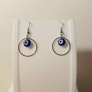hoop evil-eye earrings made by EvileyebyMaria
